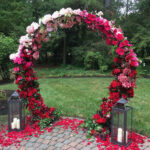 Beautiful Red Floral Arch