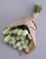 Bunch Of 24 White Roses in Natural Color Wrapping Paper 1 - Copy