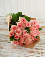 Pink Roses in Craft Paper