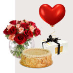 Red Rose Bowl with Butterscotch Combo