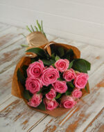 Pink Roses in Craft Paper