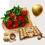 Red Roses with Chocolate Combo