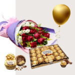 Romantic Night Bouquet and Chocolate Combo