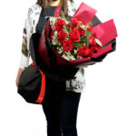 Red Rose Deluxe Bouquet 1 Dozen