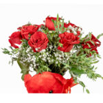 Red Roses in Glass 1